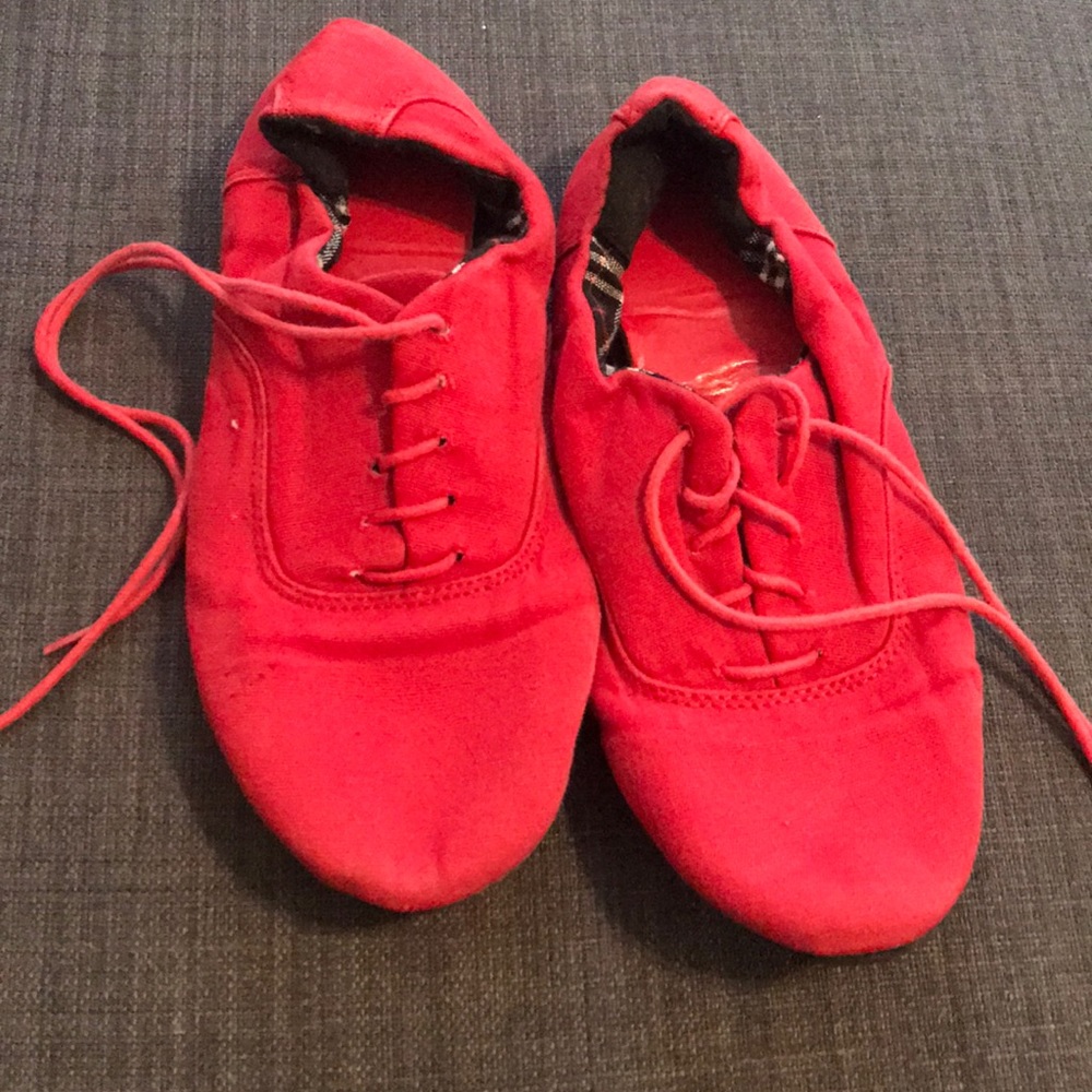 Red sneakers